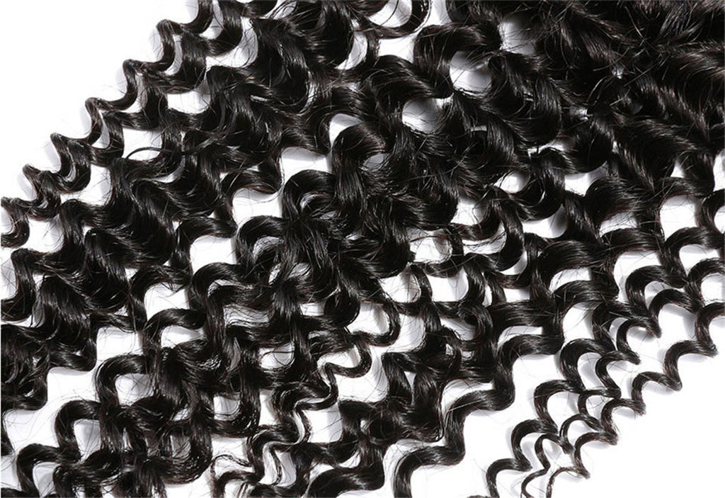 13x4  Lace Frontal Kinky Curly Human Hair Natural Color
