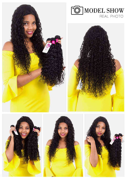 Bundles 9A Water Wave Human Hair Bundles Natural Color