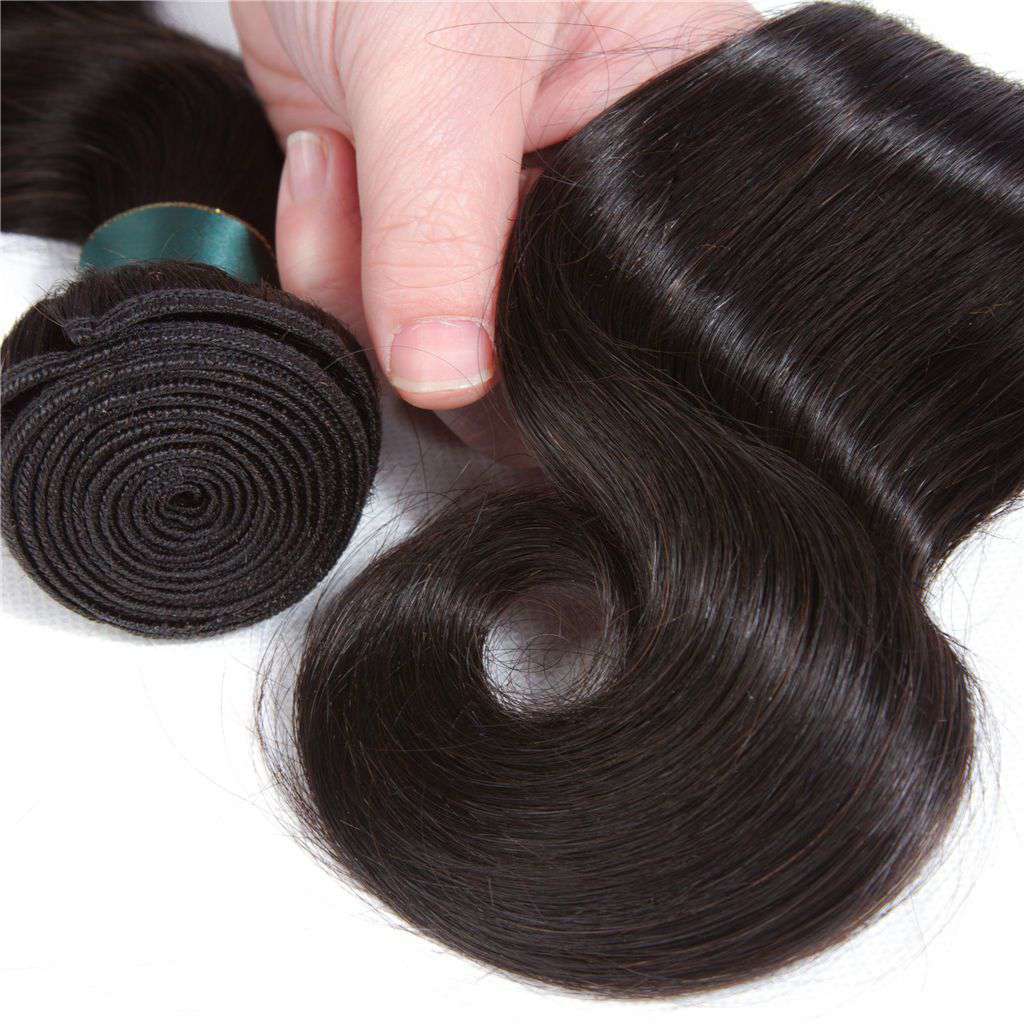 4 Bundles 10A Body Wave Brazilian Human Hair Bundles Natural Color