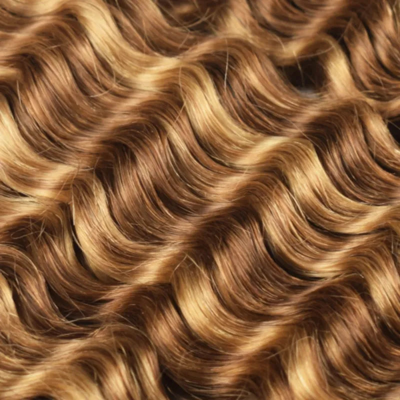 Ashimary Highlight P27/30 Deep Wave Bulk Human Hair For Knotless Braiding