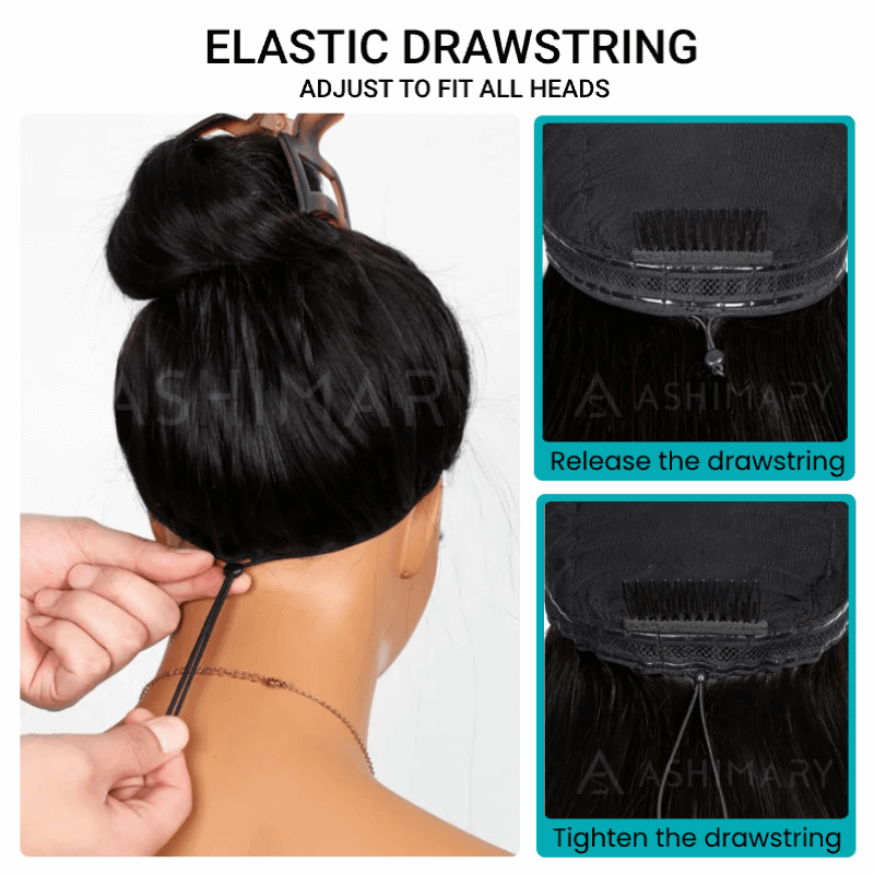Pull Go 13x6 Full Wig Transparent Lace Parting Max Yaki Straight Wig Natural Black Color Ashimary Hair