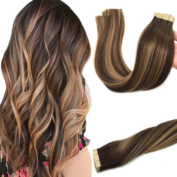 Tape In Extensions for Black Hair Ashimary Human Hair Extensions 100g/ 40Pcs