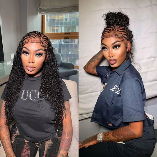360 Lace Front Kinky  Curly Human Hair Wig For Women