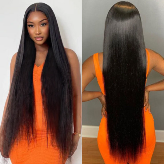 Long Wig | 13x4 Transparent Lace Frontal Human Hair Wigs 28-38 Inch