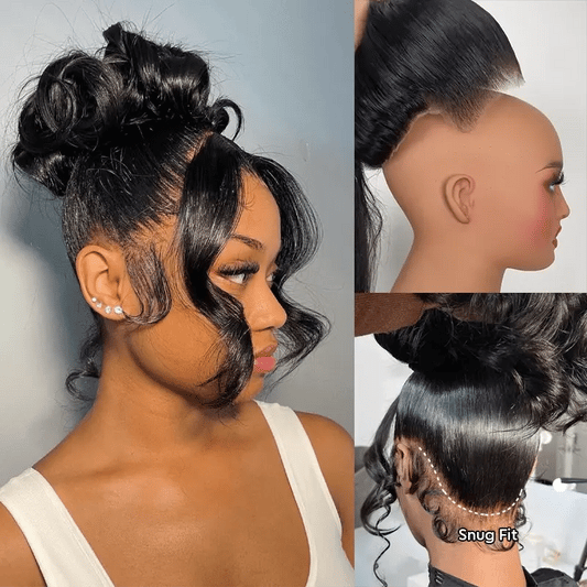 Face Framing Body Wave Invisi Strap Snug Fit 360 Transparent Lace Frontal Bleached  Knots Pre Cut Lace Wig