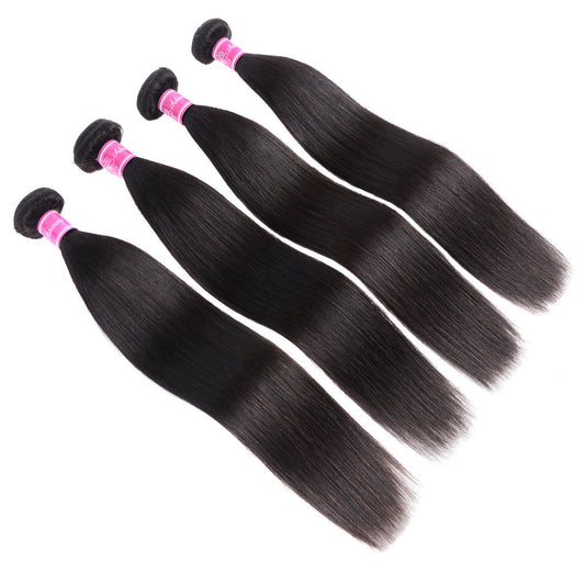 10A Straight Brazilian Human Hair Bundles Virgin Hair Natural Color